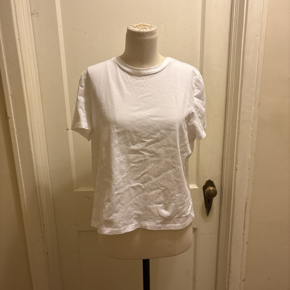 Classic White Women's Top with Lace Detail